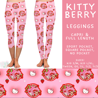 Batch #603 - September Request Run - Closes 10/26 - ETA mid/late Dec - Kitty Berry Full and Capri Length Leggings