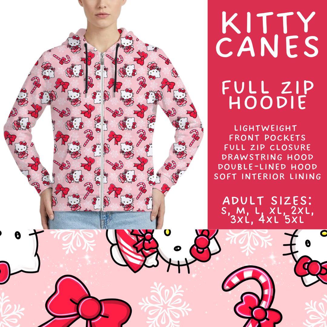 Batch #558 - Magical Character Christmas - Closes 7/20 - ETA mid/late Sept - Kitty Canes Full Zip Hoodie
