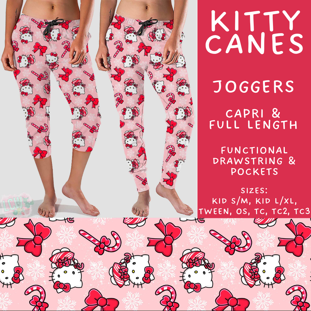 Batch #558 - Magical Character Christmas - Closes 7/20 - ETA mid/late Sept - Kitty Canes Full and Capri Length Joggers