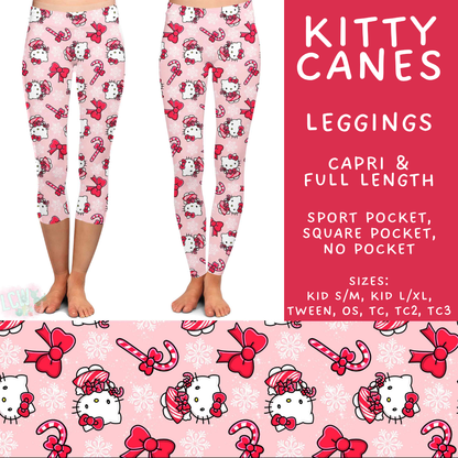 Batch #558 - Magical Character Christmas - Closes 7/20 - ETA mid/late Sept - Kitty Canes Full and Capri Length Leggings