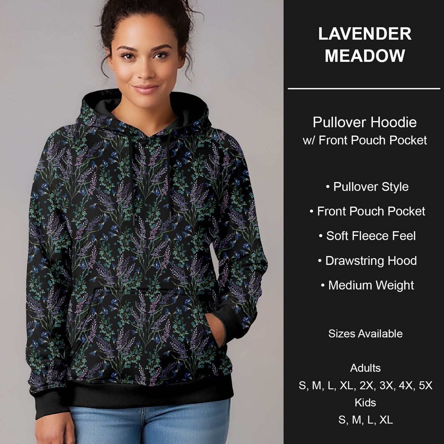 B266 - Preorder Lavender Meadow Pullover Hoodie (Closes 12/17. ETA late Feb.)