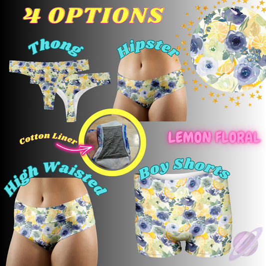 LEMON FLORAL- UNDERWEAR 3 PREORDER CLOSING 3/27
