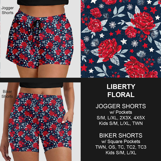 B284 - Preorder Liberty Floral Jogger/Biker Shorts (Closes 4/12. ETA: early June)