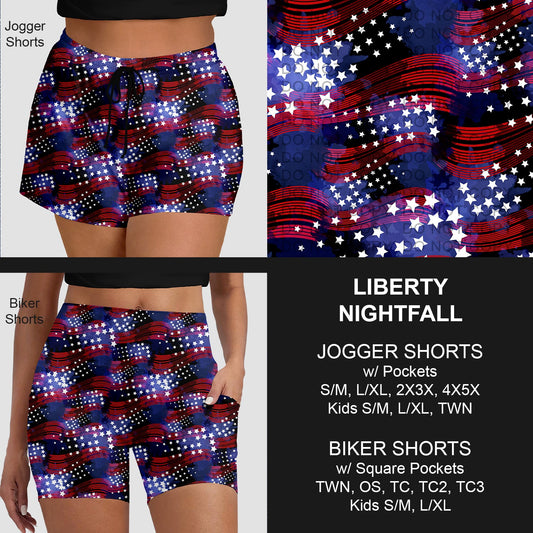 B284 - Preorder Liberty Nightfall Jogger/Biker Shorts (Closes 4/12. ETA: early June)