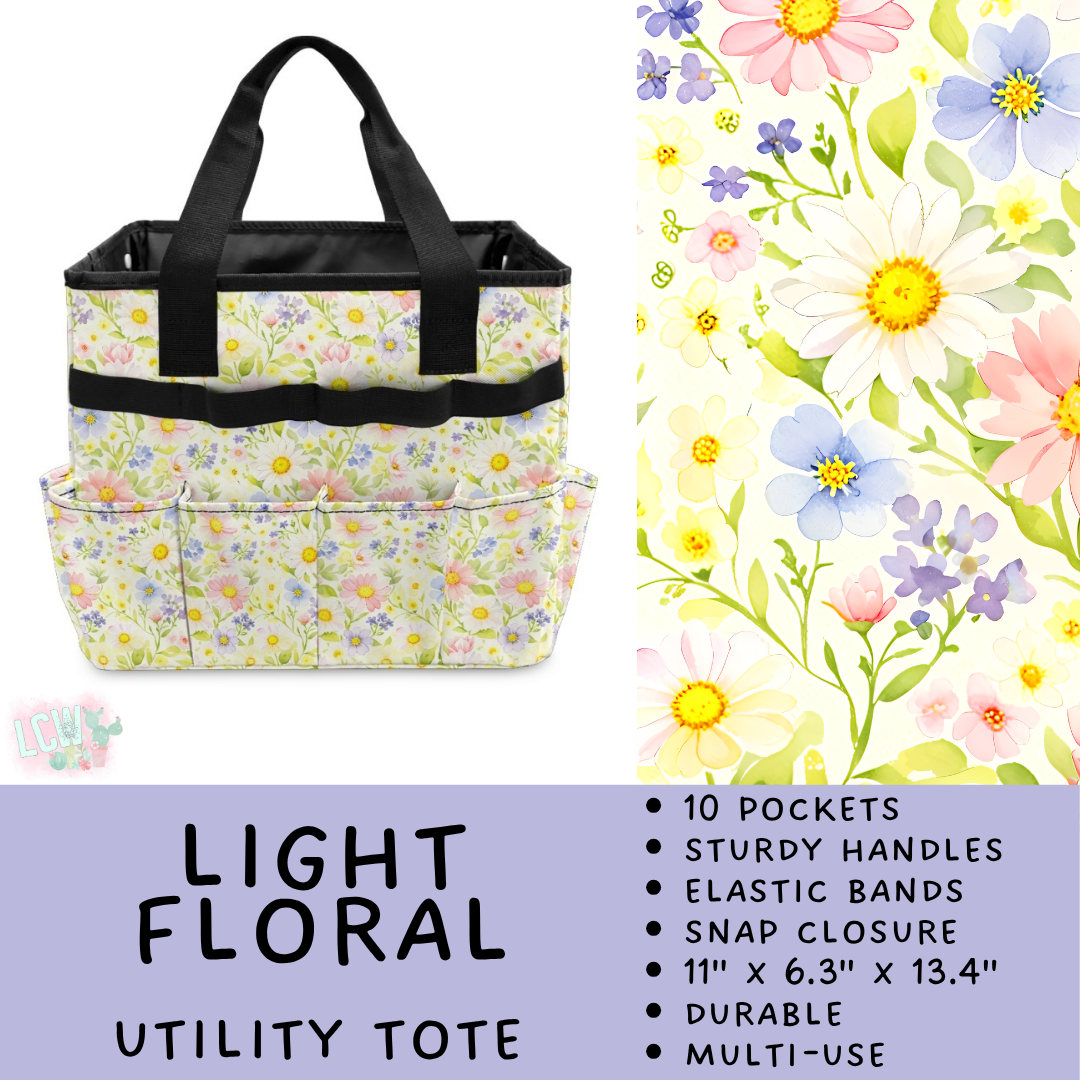 Batch #549 - Utility Tote 2 - Closes 6/29 - ETA late August - Light Floral Utility Tote