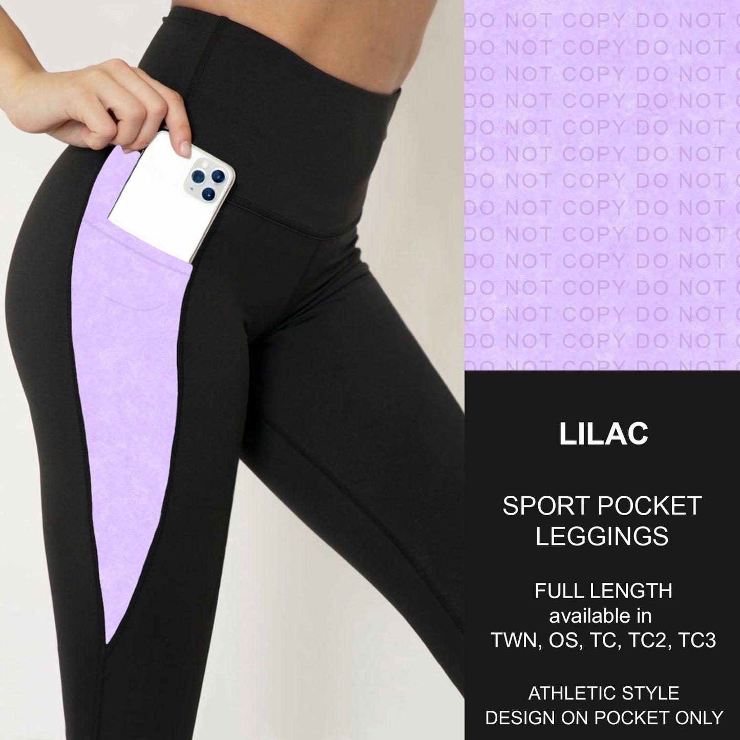 B280 - Preorder Lilac Sport Pocket Leggings (Closes 3/22. ETA: late May)