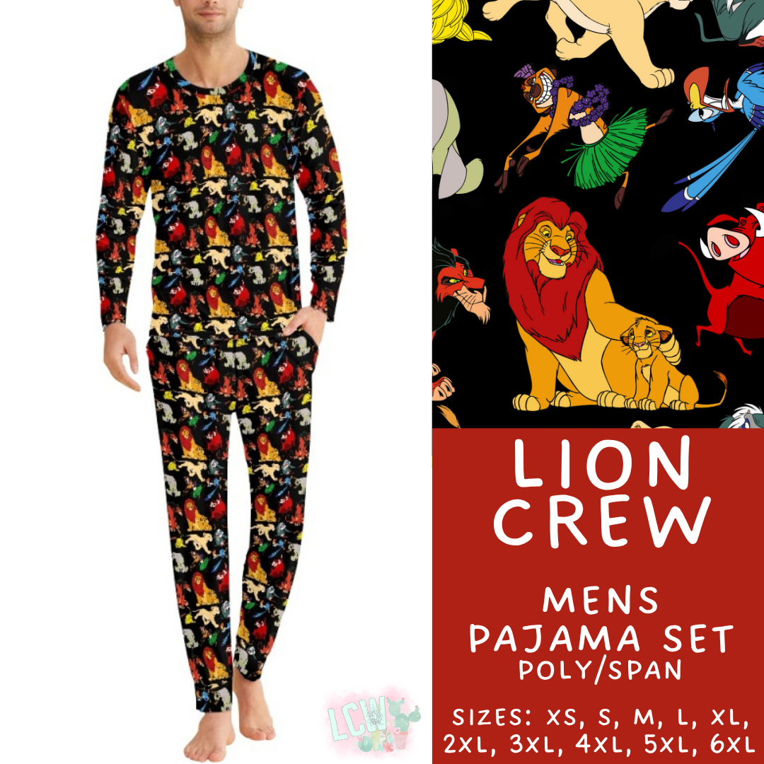 Batch #590 - Magical Family Pajamas - Closes 9/18 - ETA mid Nov - Lion Crew Men's Pajama Set