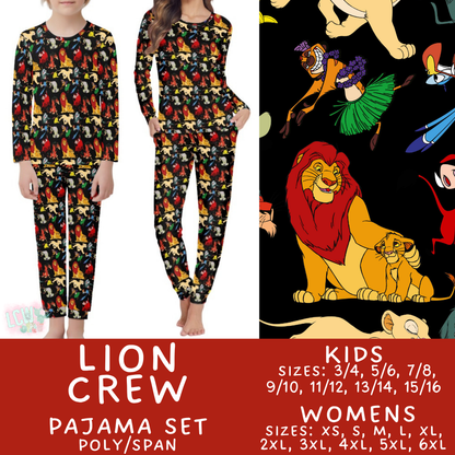 Batch #590 - Magical Family Pajamas - Closes 9/18 - ETA mid Nov - Lion Crew Women's & Kid's Pajama Set