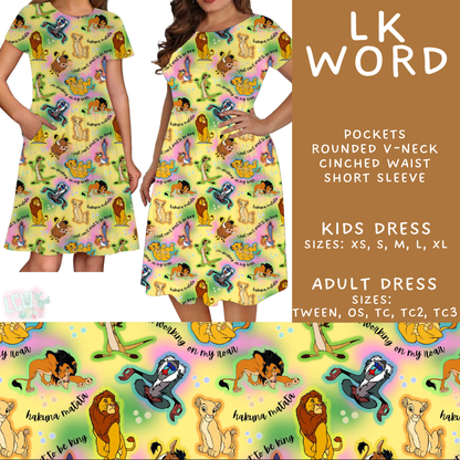 Batch #608 - Magic in Words - Closes 11/4 - ETA early Jan - LK Word Adult & Kids Dresses