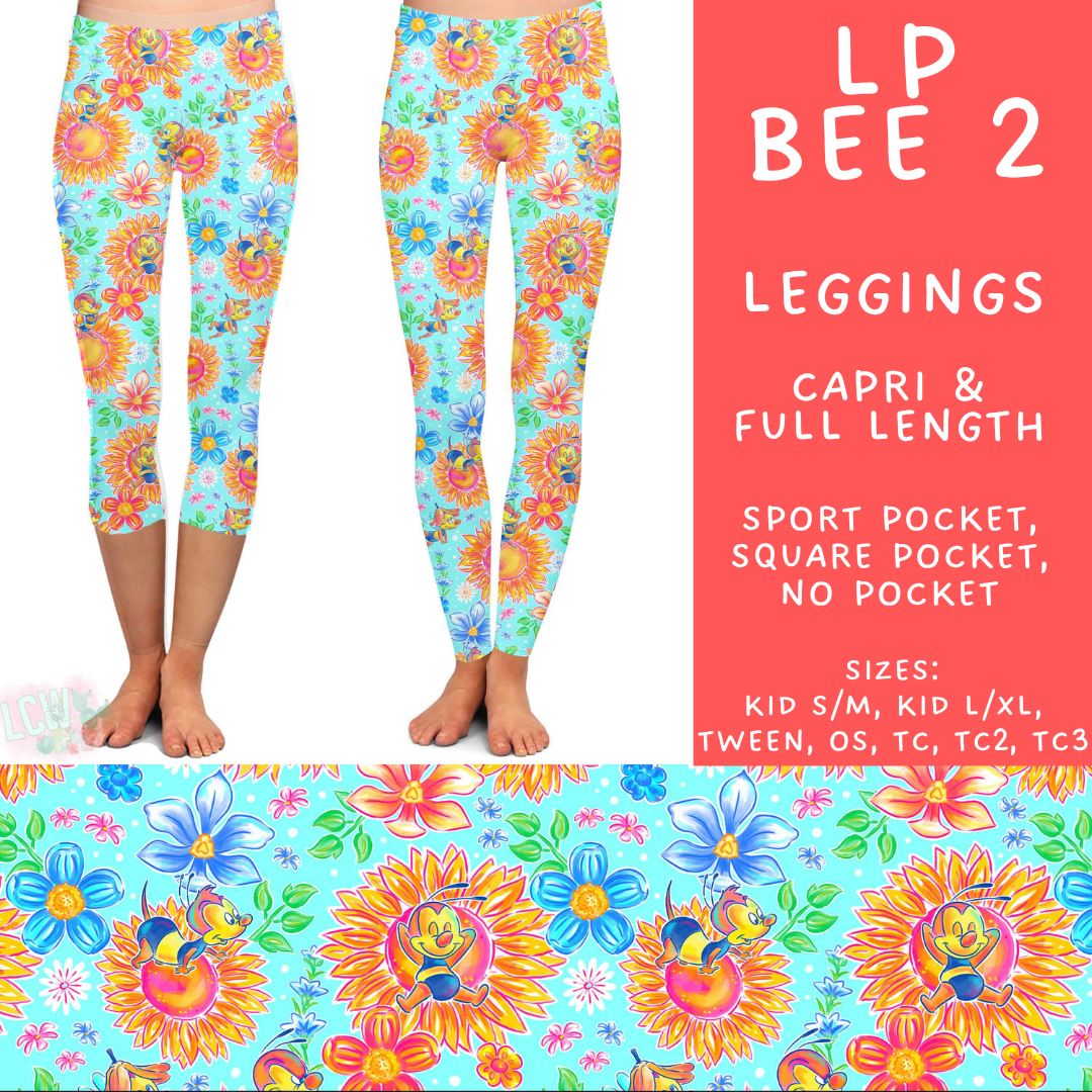 Batch #553 - LP Collection 3 - Closes 7/8 - ETA early Sept - LP Bee 2 Full and Capri Length Leggings