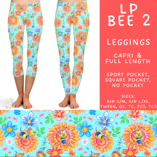 Batch #553 - LP Collection 3 - Closes 7/8 - ETA early Sept - LP Bee 2 Full and Capri Length Leggings