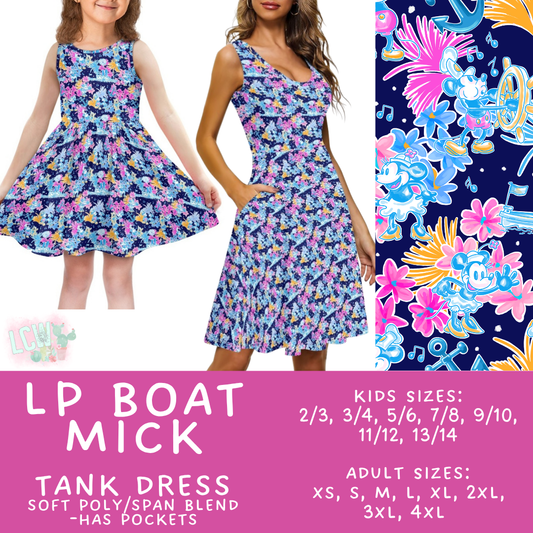 Batch #553 - LP Collection 3 - Closes 7/8 - ETA early Sept - LP Boat Mick Women's & Girl's Tank Dress