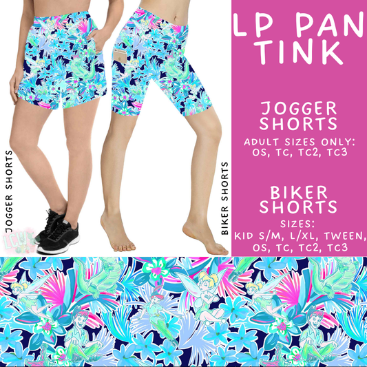 Batch #553 - LP Collection 3 - Closes 7/8 - ETA early Sept - LP Pan Tink Biker & Jogger Shorts