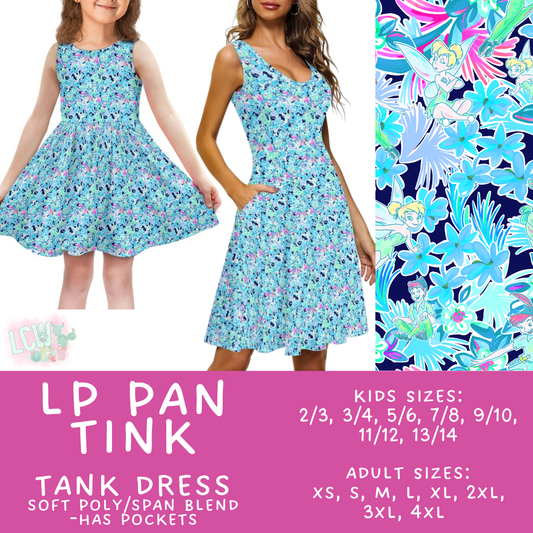 Batch #553 - LP Collection 3 - Closes 7/8 - ETA early Sept - LP Pan Tink Women's & Girl's Tank Dress