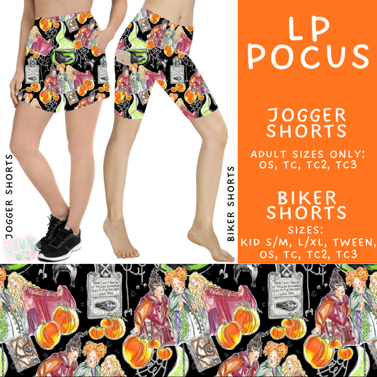 Batch #553 - LP Collection 3 - Closes 7/8 - ETA early Sept - LP Pocus Biker & Jogger Shorts