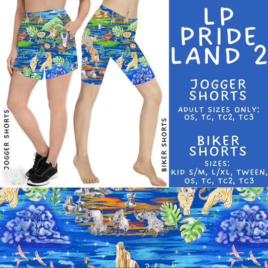 Batch #553 - LP Collection 3 - Closes 7/8 - ETA early Sept - LP Pride Land 2 Biker & Jogger Shorts