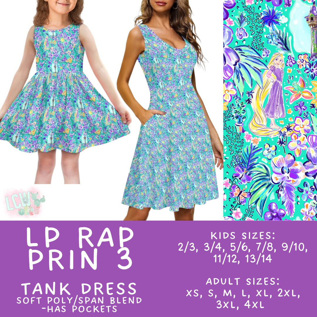 Batch #553 - LP Collection 3 - Closes 7/8 - ETA early Sept - LP Rap Prin 3 Women's & Girl's Tank Dress