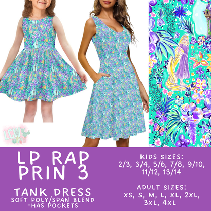Batch #553 - LP Collection 3 - Closes 7/8 - ETA early Sept - LP Rap Prin 3 Women's & Girl's Tank Dress