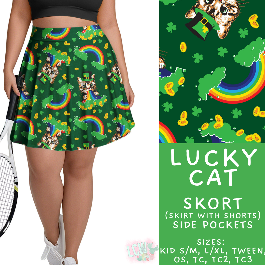 Batch #464 - Lucky Charm Collection - Closes 12/17 - ETA early Feb - Lucky Cat Skort
