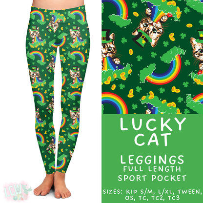 Batch #464 - Lucky Charm Collection - Closes 12/17 - ETA early Feb - Lucky Cat Full Length Leggings