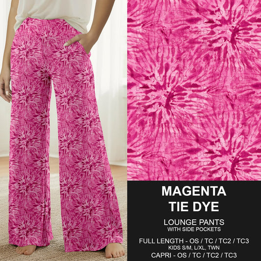 B279 - Preorder Magenta Tie Dye Lounge Pants (Closes 3/18. ETA: late May)