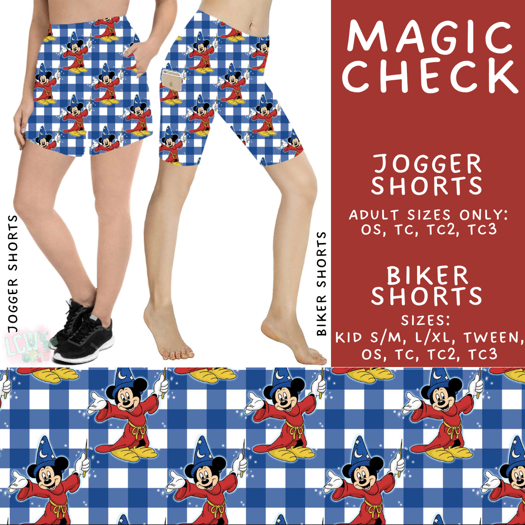 Batch #548 - May Request Run - Closes 6/26 - ETA late August - Magic Check Biker & Jogger Shorts