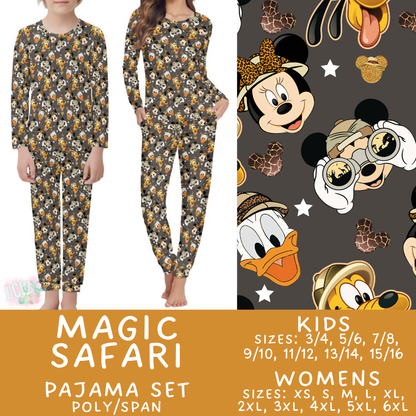 Batch #590 - Magical Family Pajamas - Closes 9/18 - ETA mid Nov - Magic Safari Women's & Kid's Pajama Set