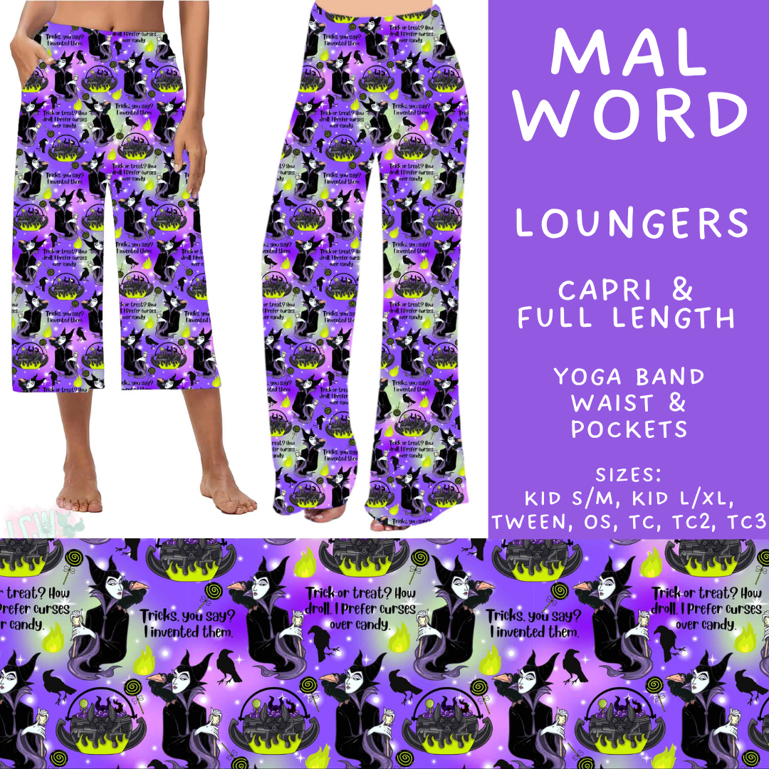 Batch #608 - Magic in Words - Closes 11/4 - ETA early Jan - Mal Word Capri and Full Length Loungers