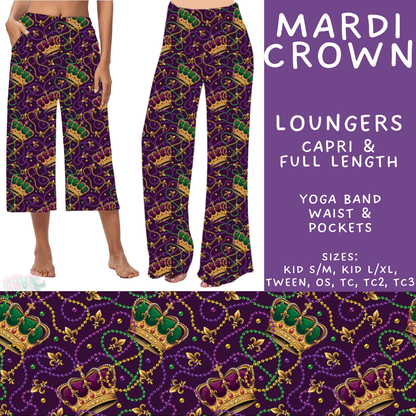 Batch #605 - Mardi Party - Closes 10/28 - ETA late Dec - Mardi Crown Capri and Full Length Loungers