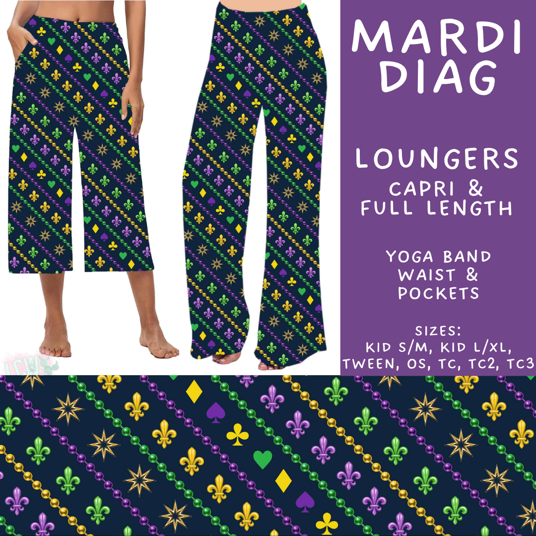 Batch #605 - Mardi Party - Closes 10/28 - ETA late Dec - Mardi Diag Capri and Full Length Loungers