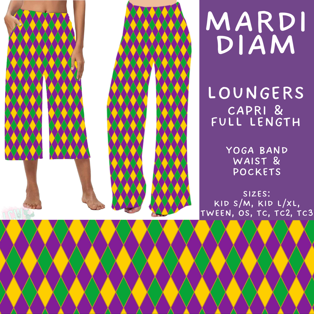 Batch #605 - Mardi Party - Closes 10/28 - ETA late Dec - Mardi Diam Capri and Full Length Loungers