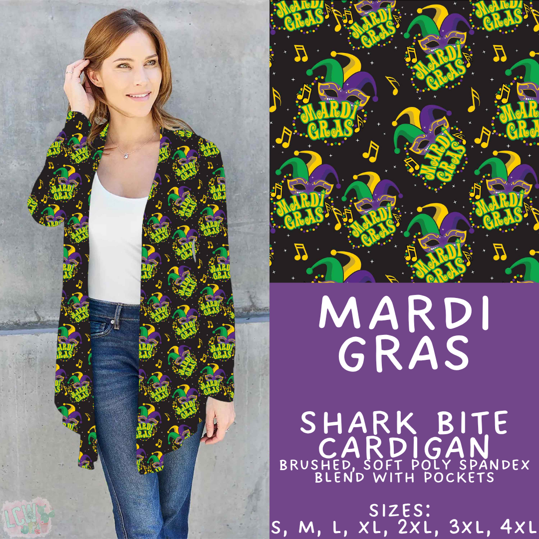 Batch #605 - Mardi Party - Closes 10/28 - ETA late Dec - Mardi Gras Cardigan