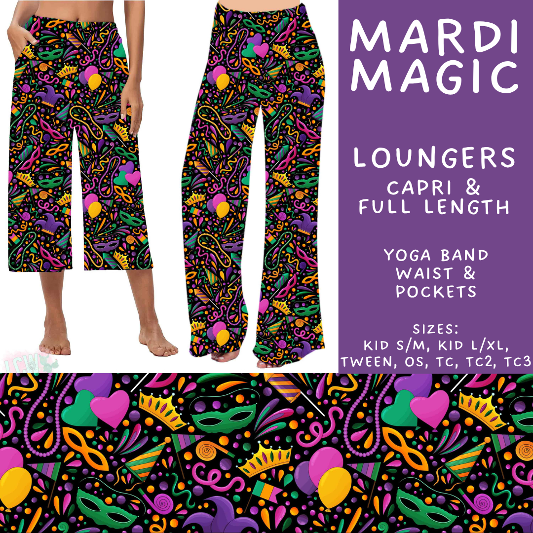 Batch #605 - Mardi Party - Closes 10/28 - ETA late Dec - Mardi Magic Capri and Full Length Loungers