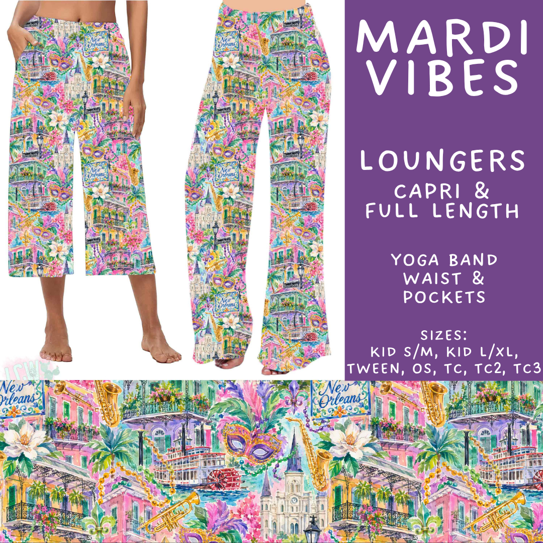 Batch #605 - Mardi Party - Closes 10/28 - ETA late Dec - Mardi Vibes Capri and Full Length Loungers