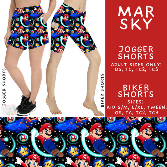 Batch #531 - Cool Characters 15 - Closes 5/18 - ETA late July - Mar Sky Biker & Jogger Shorts