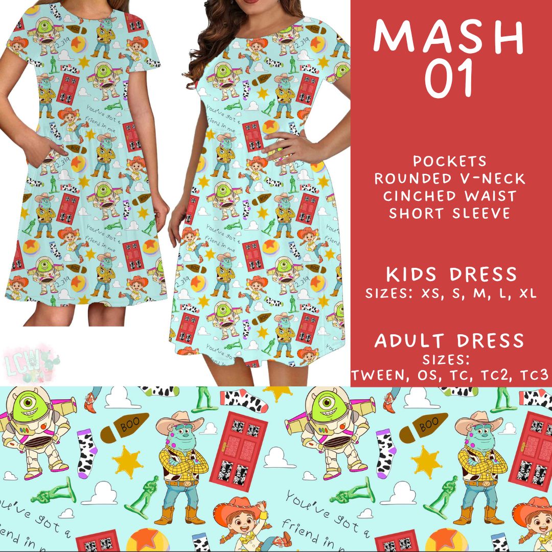 Batch #546 - Character Mash - Closes 6/22 - ETA late August - Mash 01 Adult & Kids Dresses