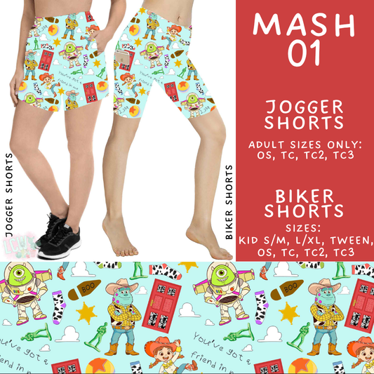 Batch #546 - Character Mash - Closes 6/22 - ETA late August - Mash 01 Biker & Jogger Shorts