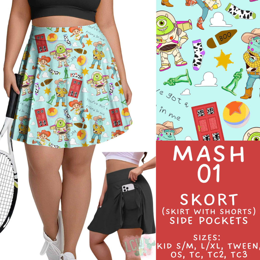 Batch #546 - Character Mash - Closes 6/22 - ETA late August - Mash 01 Skort