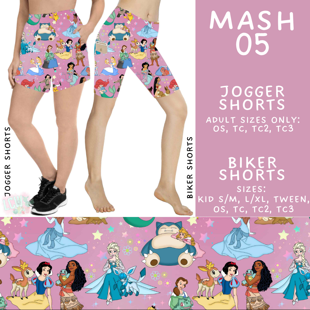 Batch #546 - Character Mash - Closes 6/22 - ETA late August - Mash 05 Biker & Jogger Shorts