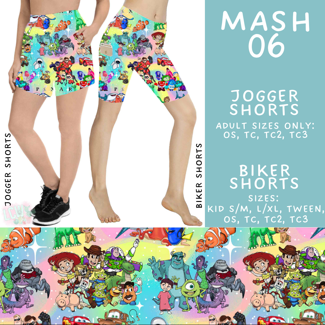 Batch #546 - Character Mash - Closes 6/22 - ETA late August - Mash 06 Biker & Jogger Shorts