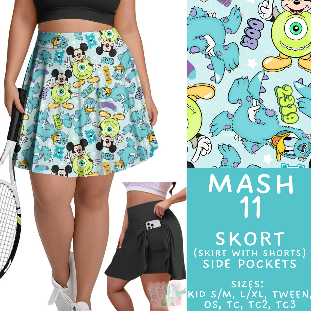 Batch #546 - Character Mash - Closes 6/22 - ETA late August - Mash 11 Skort