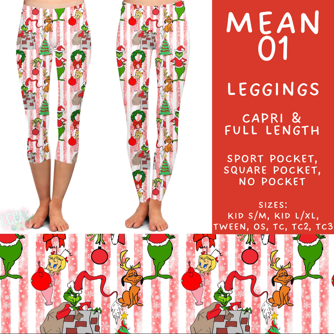 Batch #599 - Mr Mean 3 - Closes 10/16 - ETA early Dec - Mean 01 Full and Capri Length Leggings