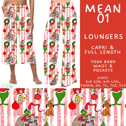 Batch #599 - Mr Mean 3 - Closes 10/16 - ETA early Dec - Mean 01 Capri and Full Length Loungers