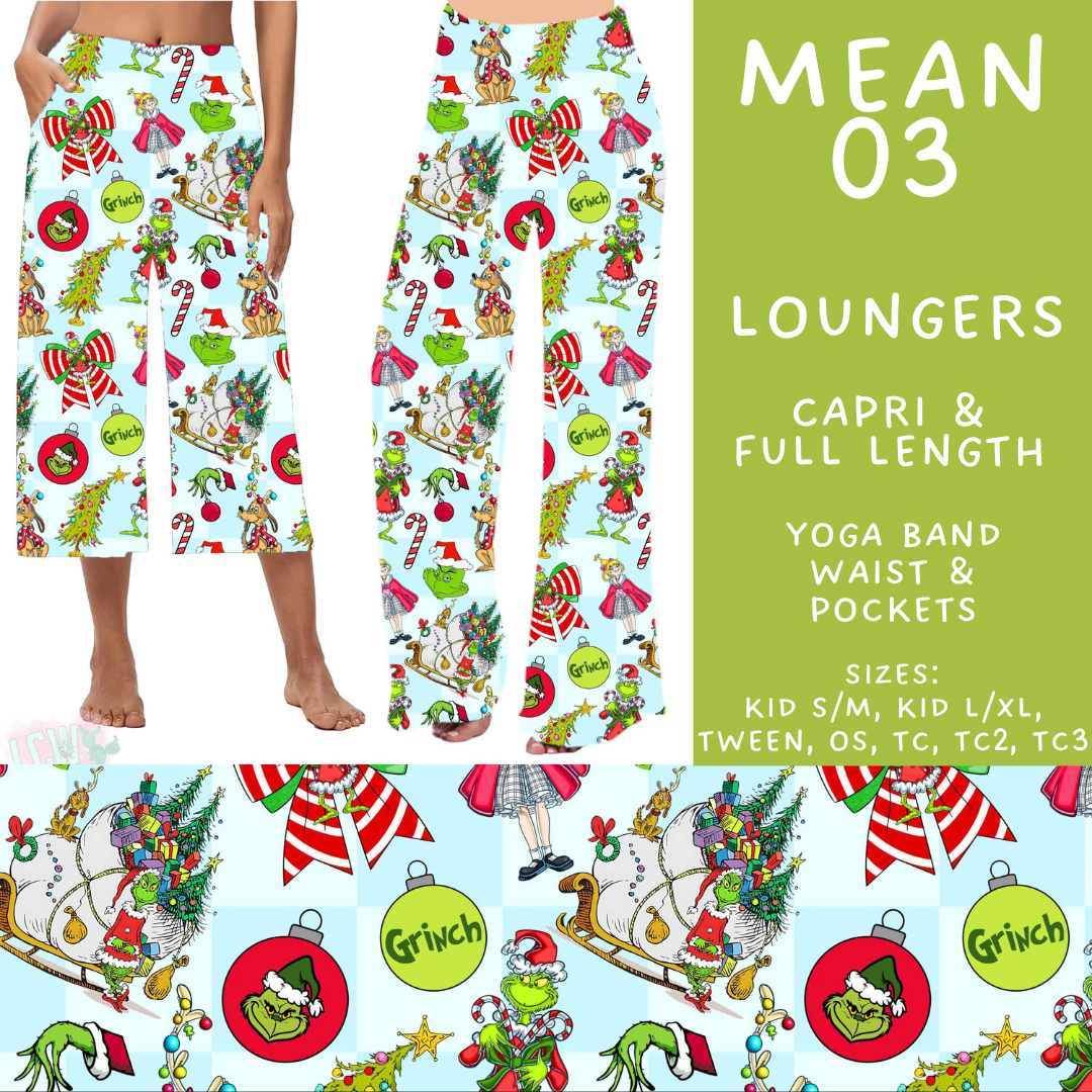 Batch #599 - Mr Mean 3 - Closes 10/16 - ETA early Dec - Mean 03 Capri and Full Length Loungers