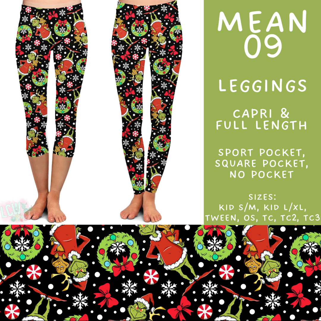 Batch #599 - Mr Mean 3 - Closes 10/16 - ETA early Dec - Mean 09 Full and Capri Length Leggings