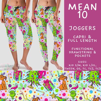 Batch #599 - Mr Mean 3 - Closes 10/16 - ETA early Dec - Mean 10 Full and Capri Length Joggers
