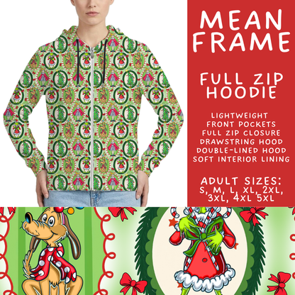 Batch #558 - Magical Character Christmas - Closes 7/20 - ETA mid/late Sept - Mean Frame Full Zip Hoodie