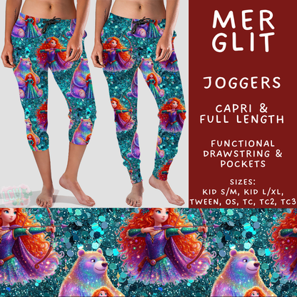 Batch #557 - Princess Glitter - Closes 7/17 - ETA mid Sept - Mer Glit Full and Capri Length Joggers