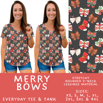 Batch #595 - Christmas Spirit 2 - Closes 10/7 - ETA early Dec - Merry Bows Everyday Tank & Tee