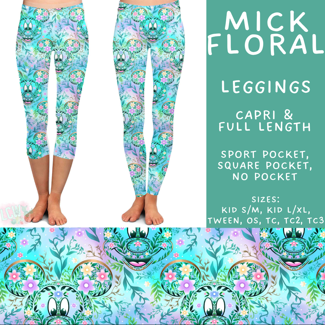 Batch #541 - Magical Faves 21 - Closes 6/10 - ETA mid August - Mick Floral Full and Capri Length Leggings